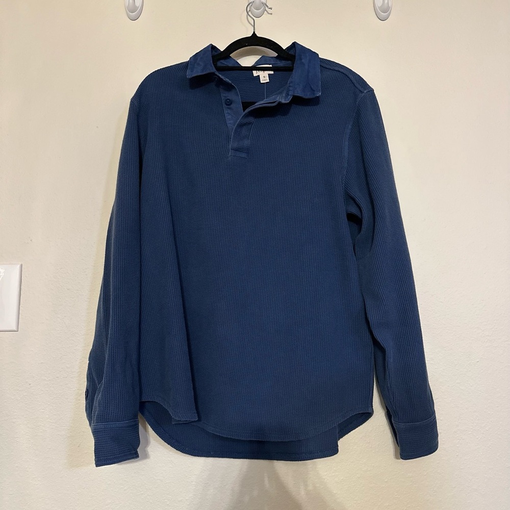 J Crew Navy blue long sleeve polo shirt in Size S